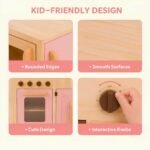 Wooden Kids Kitchen Set with Fridge, Oven & Microwave Toy For Kids (Copy) - Image 3