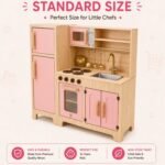 Wooden Kids Kitchen Set with Fridge, Oven & Microwave Toy For Kids (Copy) - Image 4