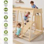 Wooden Indoor Climbing Gym Playset for Kids Montessori Toys - Image 2