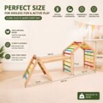 Wooden Climbing Adventure Gym with Slide | Montessori Indoor Climbing Play Set for Kids - Image 5