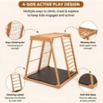 Wooden Indoor Climbing Play Structure for Kids Montessori - Image 2