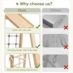 Wooden Indoor Climbing Gym Playset for Kids Montessori Toys - Image 4