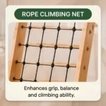 Wooden Climbing Adventure Gym with Slide | Indoor Montessori Jungle Gym for Kids - Image 4