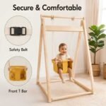Wooden Baby Swing with Adjustable Safety Seat | Indoor & Outdoor Kids Swing - Image 4