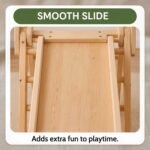 Wooden Climbing Adventure Gym with Slide | Indoor Montessori Jungle Gym for Kids - Image 5