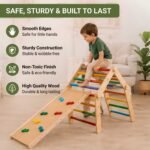 Wooden Climbing Adventure Gym with Slide | Montessori Indoor Climbing Play Set for Kids - Image 2