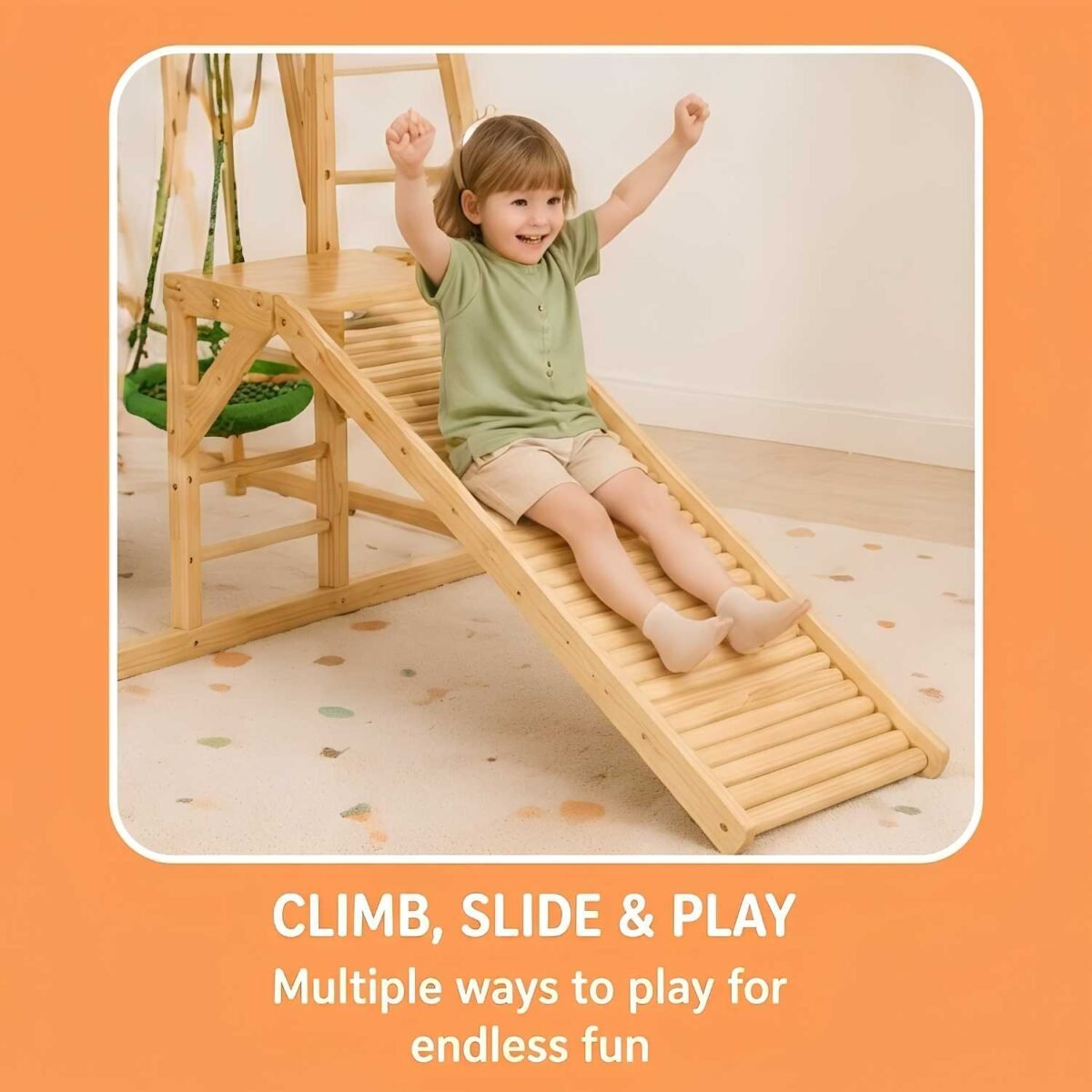 Wooden Adventure Playset for Kids | Climbing & Swing Set - Image 4