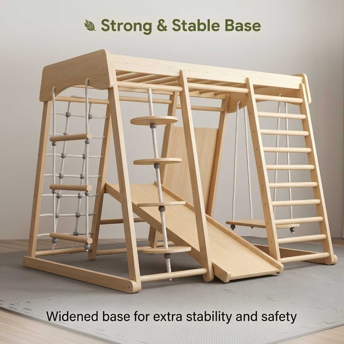 Wooden Indoor Climbing Gym Playset for Kids Montessori Toys - Image 5
