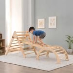 Wooden Montessori Climbing Set for Kids Indoor Play Gym - Image 7