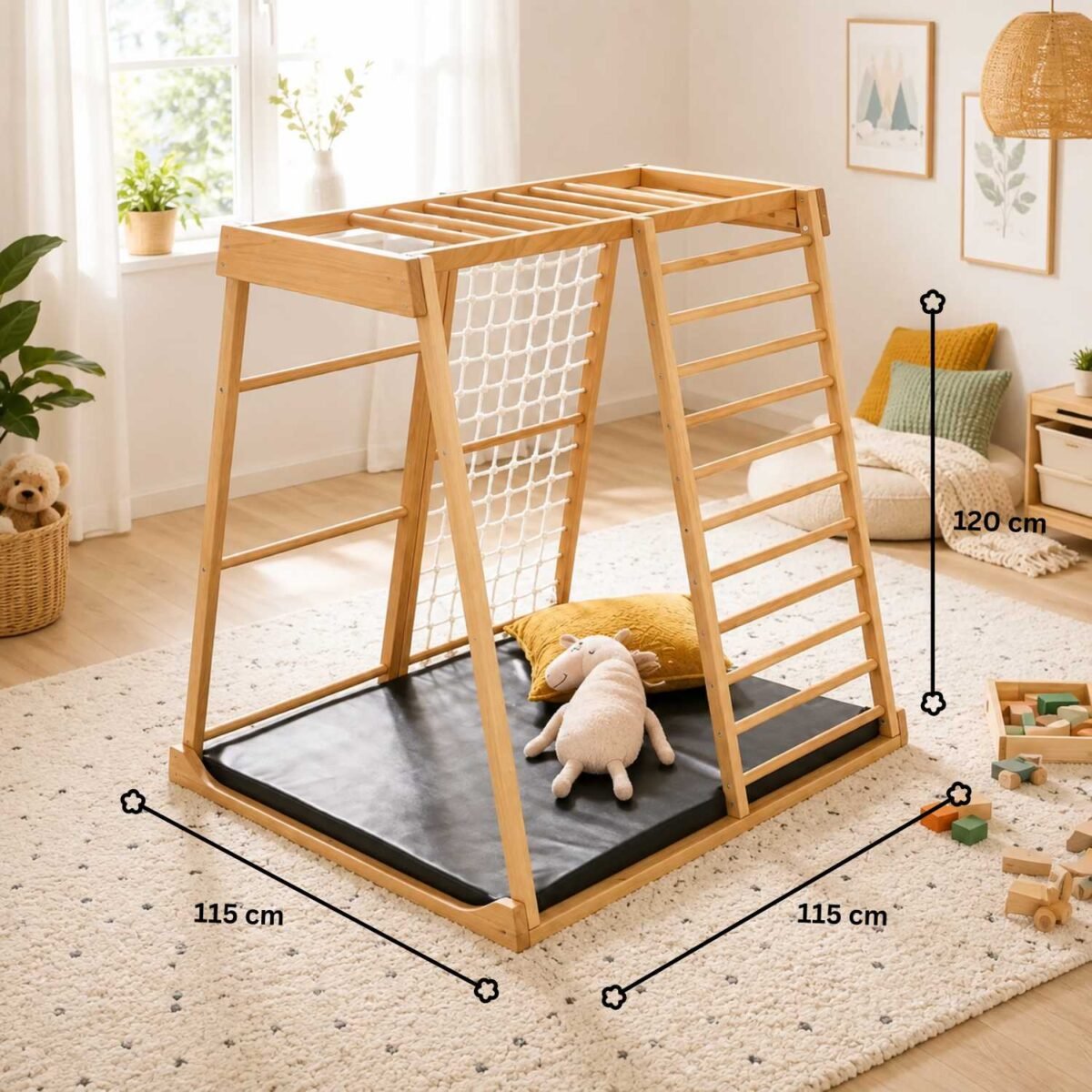 Wooden Indoor Climbing Play Structure for Kids Montessori - Image 7