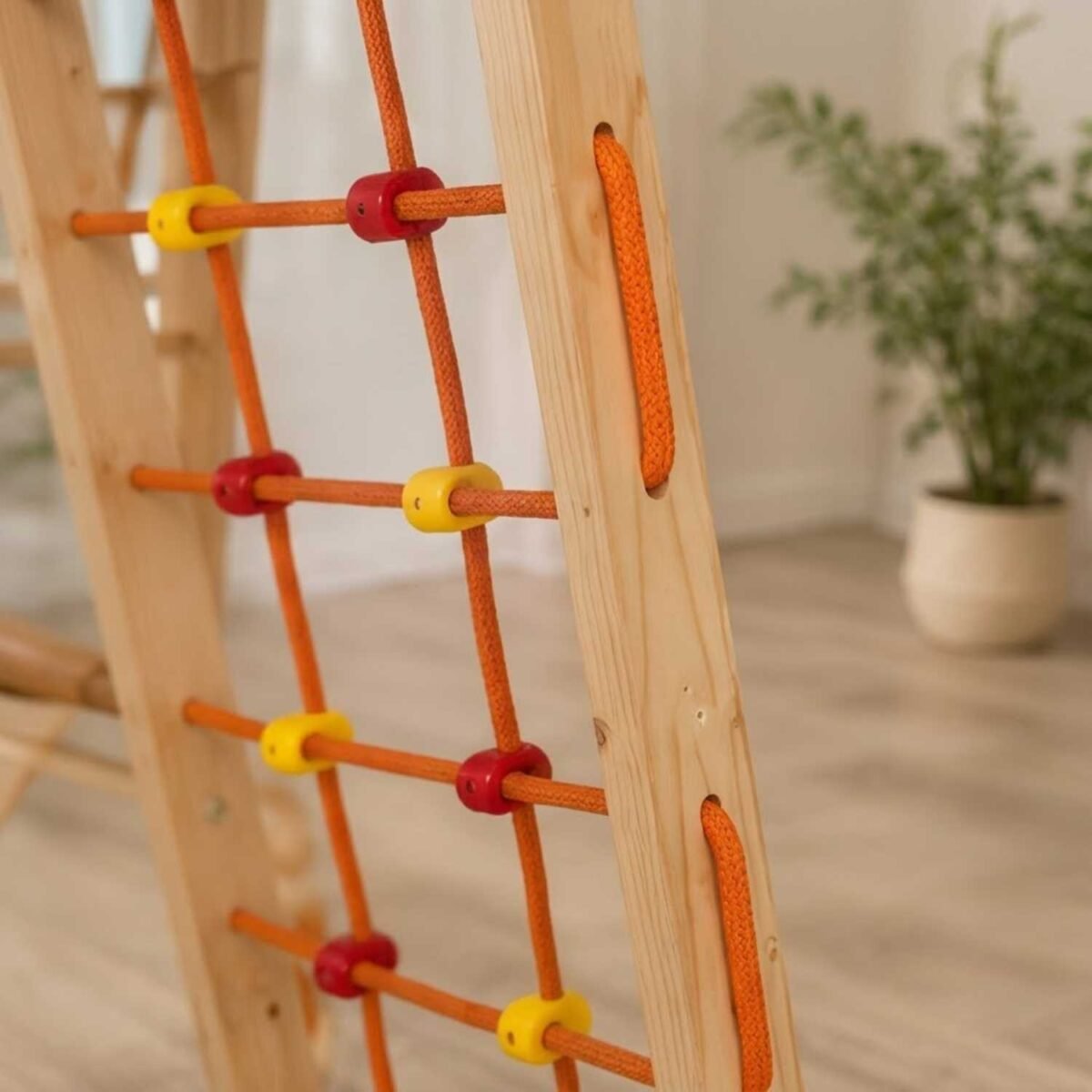Wooden Jungle Gym with Swing & Climbing Set for Kids - Image 5