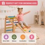 Wooden Climbing Adventure Gym with Slide | Montessori Indoor Climbing Play Set for Kids - Image 4