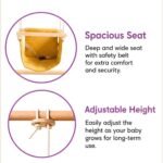 Wooden Baby Swing with Adjustable Safety Seat | Indoor & Outdoor Kids Swing - Image 3