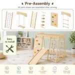 Wooden Indoor Climbing Gym Playset for Kids Montessori Toys - Image 6