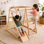 Wooden Climbing Adventure Gym with Slide | Indoor Montessori Jungle Gym for Kids - Image 7