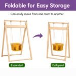 Wooden Baby Swing with Adjustable Safety Seat | Indoor & Outdoor Kids Swing - Image 5