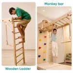 A versatile wooden indoor climbing gym designed for active play for kisd - Image 4