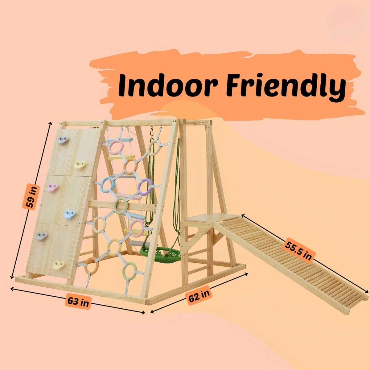 Wooden Adventure Playset for Kids | Climbing & Swing Set - Image 6