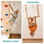 A versatile wooden indoor climbing gym designed for active play for kisd - Image 5