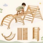 Wooden Montessori Climbing Set for Kids Indoor Play Gym